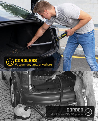 Slim V8 APEX Car Vacuum, 4-In-1 Portable Mini Cordless Vacuum Type-C Charge