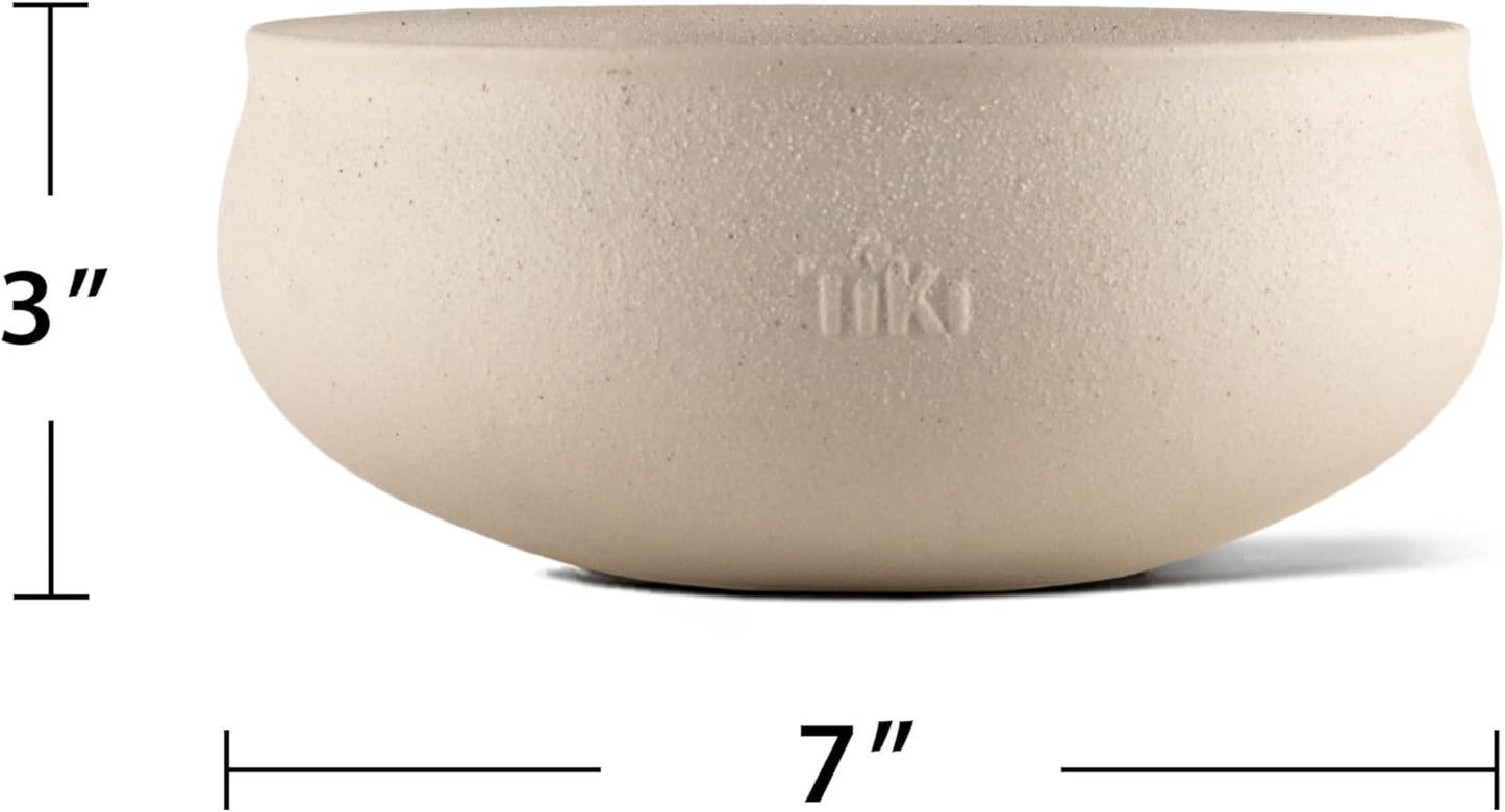 Citronella Candle 2-Pack – 7-Inch White Wax Bowl with Concrete Finish – Outdoor Decorative Candles for Patio, Deck, Garden, Backyard & Camping
