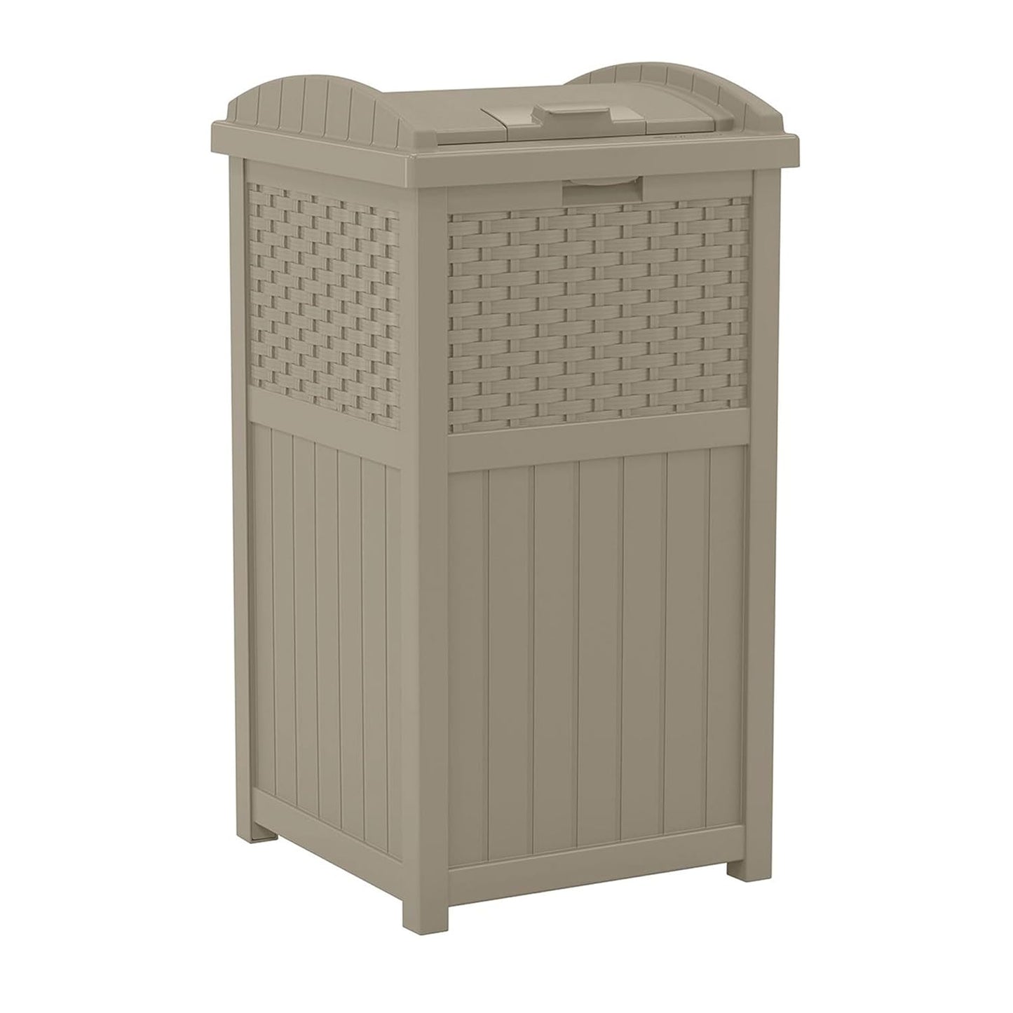 33 Gallon Commercial Outdoor Trashcan Hideaway w/ Lid for 30 to 33 Gallon Trash Bags