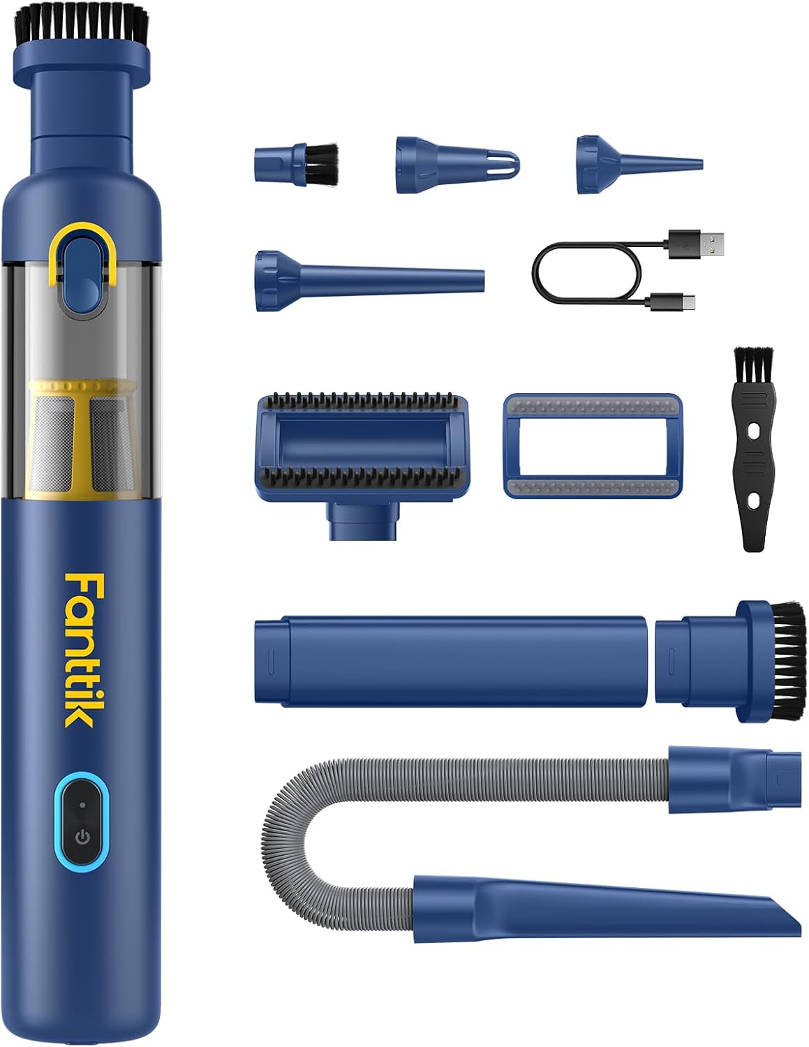 Slim V8 APEX Car Vacuum, 4-In-1 Portable Mini Cordless Vacuum Type-C Charge