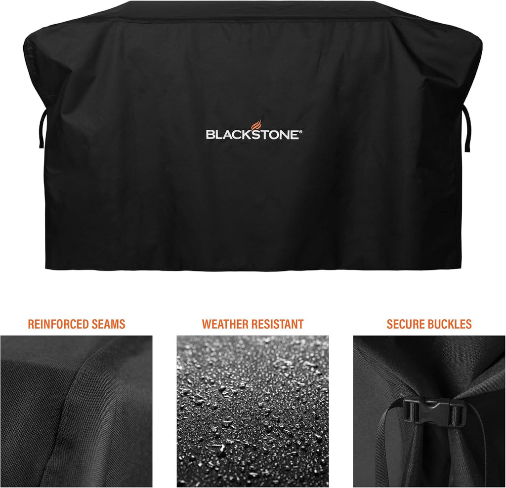 Blackstone 2450AZ 28" Omnivore Griddle with Hood Bundle | Includes 28" Griddle with Hood, Soft Cover, and Two Spatulas, Two Burner, Propane