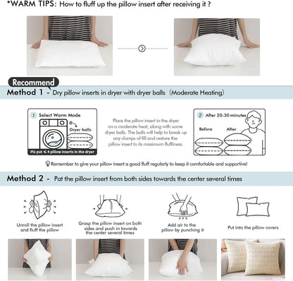 18X18 Outdoor Pillow Inserts - 2 Pack
