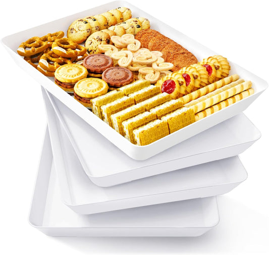 BPA Free Serving Tray Platter for Parties, Dessert, Snacks, Fruit, Cookies, Appetizers & Charcuterie