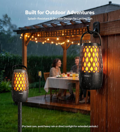 Outdoor Speakers Gifts for Men Bluetooth Speaker with Lights Multi-Sync up to 100 Speakers Auto-Pairing HD Stereo Sound Cool Stuff House Warming Gifts IPX5 Waterproof Lantern for Camp|Patio|Pool|Yard