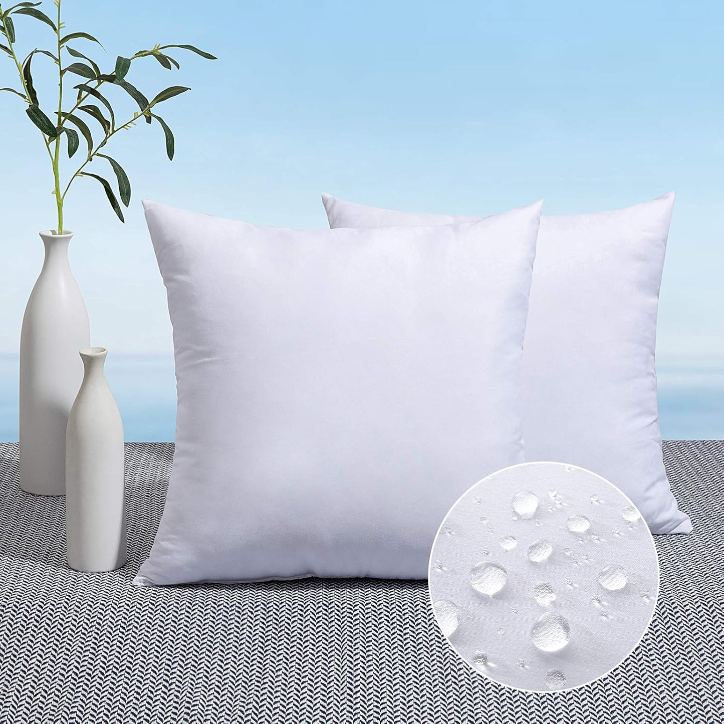 18X18 Outdoor Pillow Inserts - 2 Pack