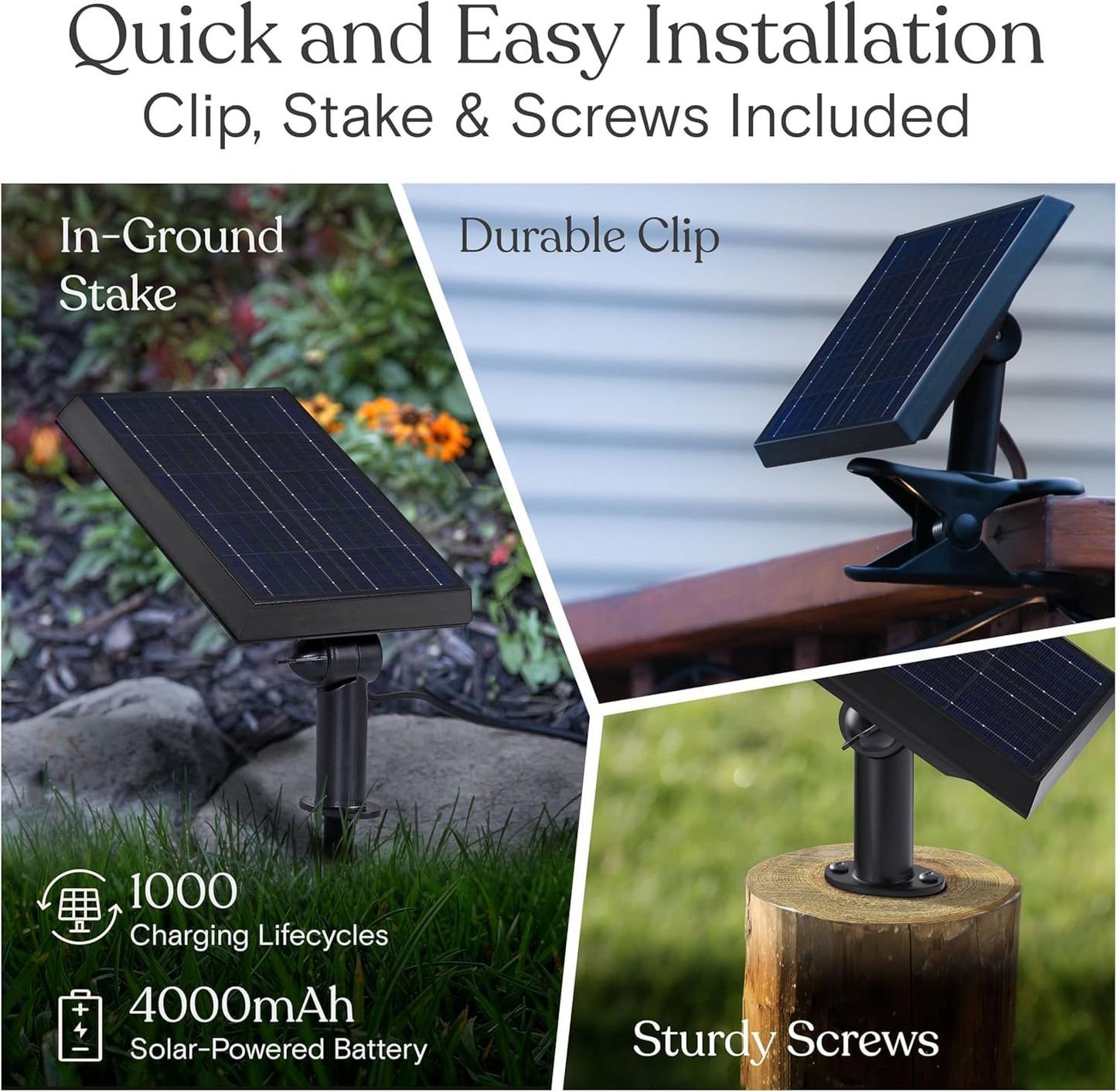 Brightech Ambience Pro Solar Outdoor String Lights — Edison Bulbs, 27ft or 48ft