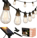 Brightech Ambience Pro Solar Outdoor String Lights — Edison Bulbs, 27ft or 48ft