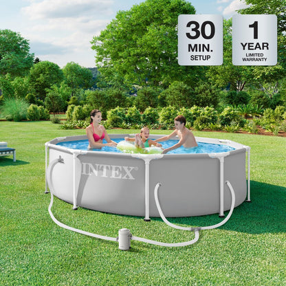 Intex Prism Frame Premium Above-Ground Pool Set — 10 ft x 30 in with Filter Pump