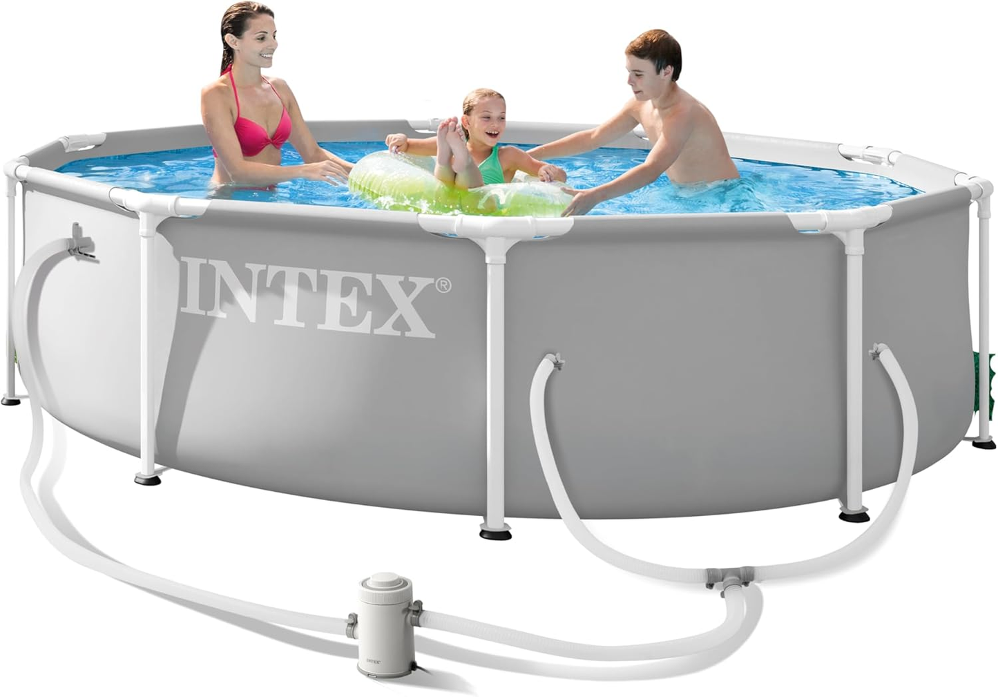 Intex Prism Frame Premium Above-Ground Pool Set — 10 ft x 30 in with Filter Pump
