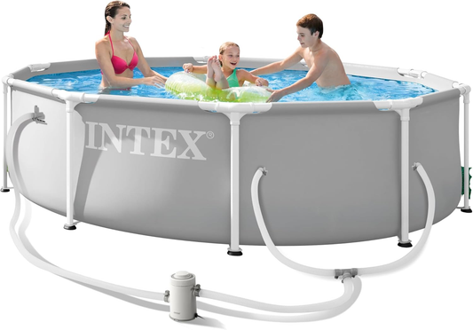 Intex Prism Frame Premium Above-Ground Pool Set — 10 ft x 30 in with Filter Pump