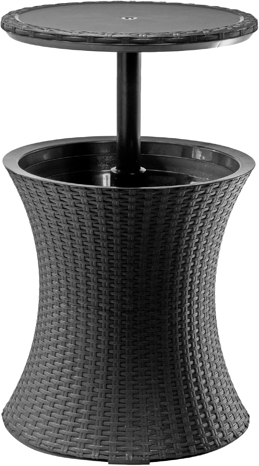 Keter Pacific Cool Bar — Outdoor Bar Table with 7.5-Gallon Hidden Cooler