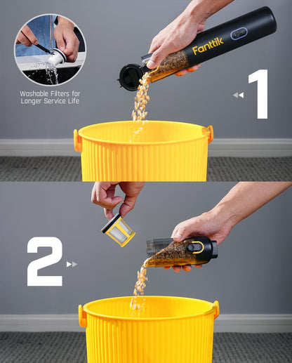 Slim V8 APEX Car Vacuum, 4-In-1 Portable Mini Cordless Vacuum Type-C Charge